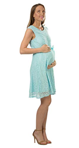 Blue Lace Maternity Dress - ON SALE