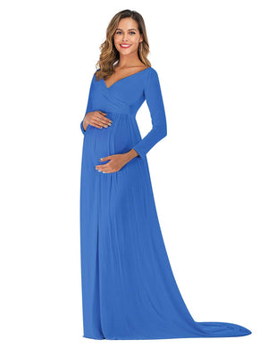 Off Shoulder Half Circle Fitted Gown Maxi Photography Dress