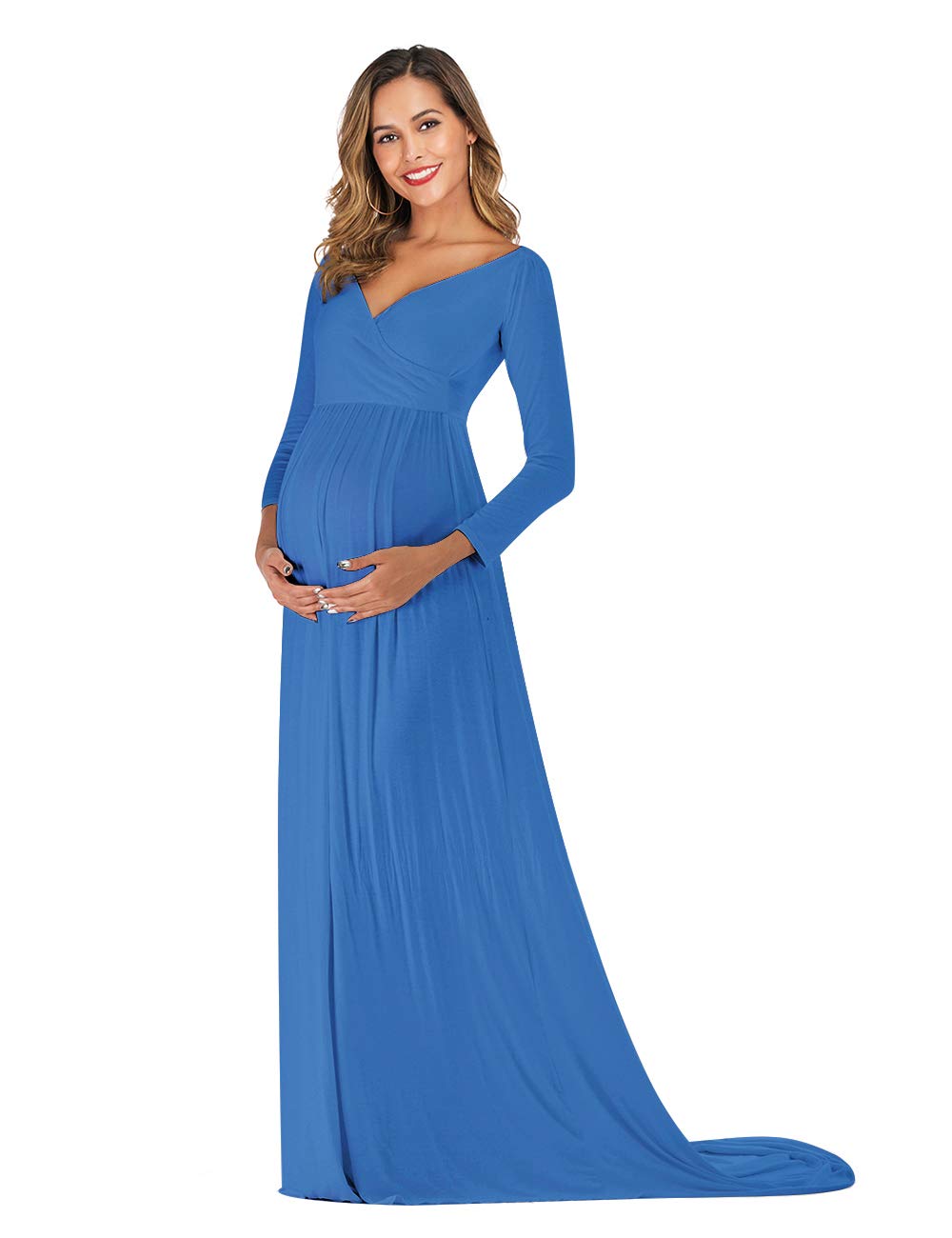 Off Shoulder Half Circle Fitted Gown Maxi Photography Dress
