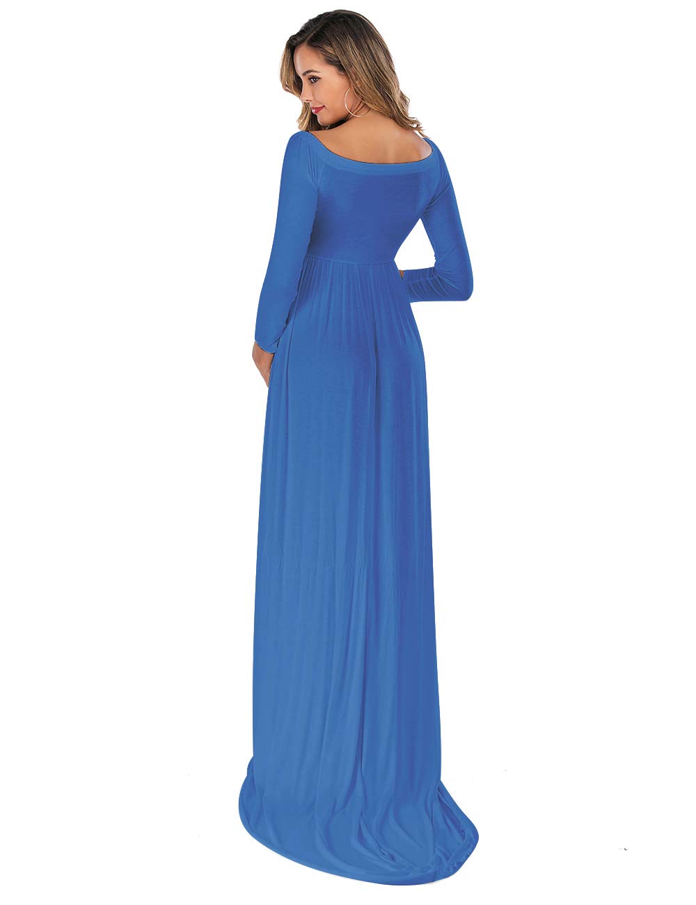 Off Shoulder Half Circle Fitted Gown Maxi Photography Dress