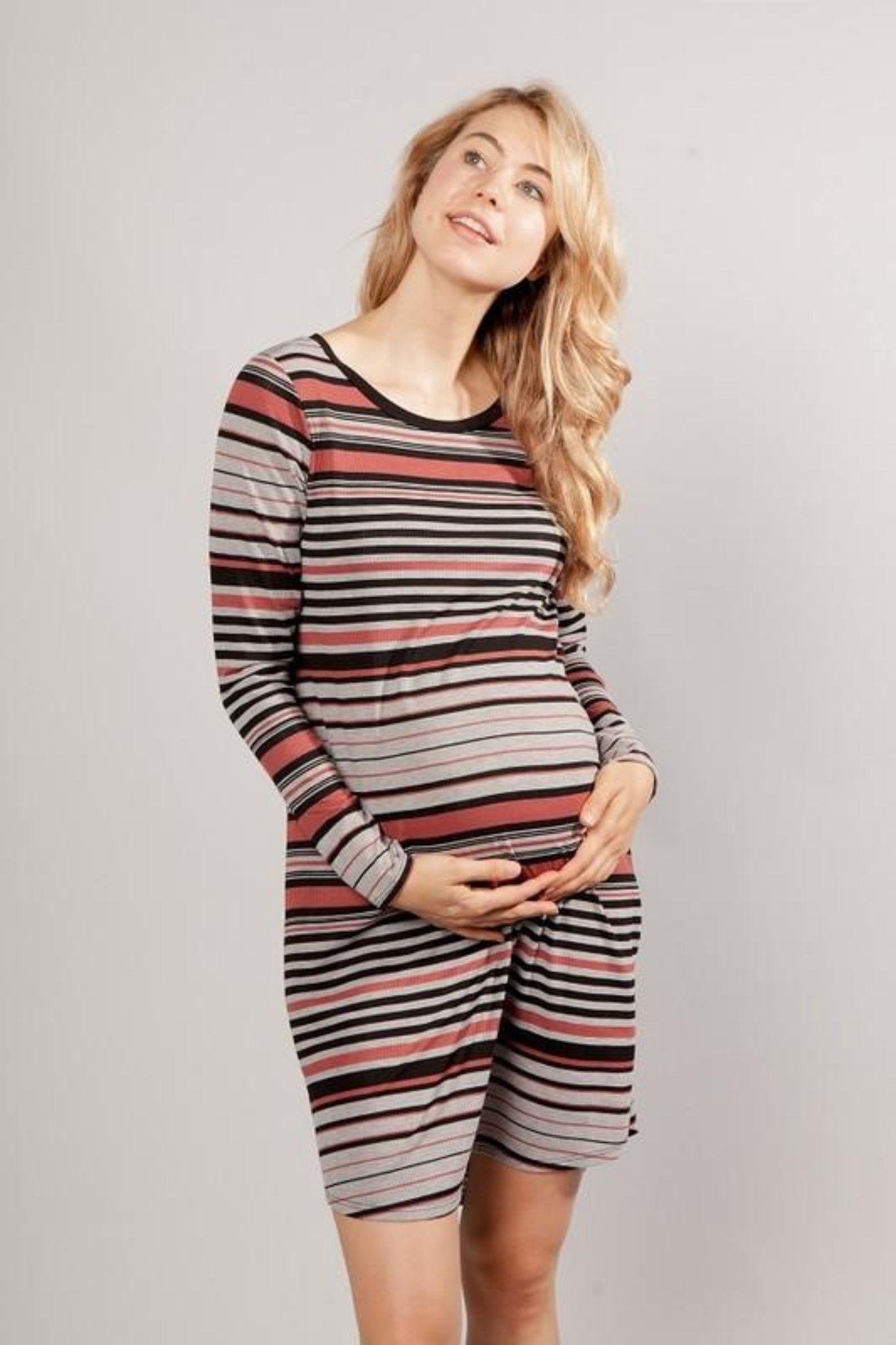Striped Tunic Maternity Dress