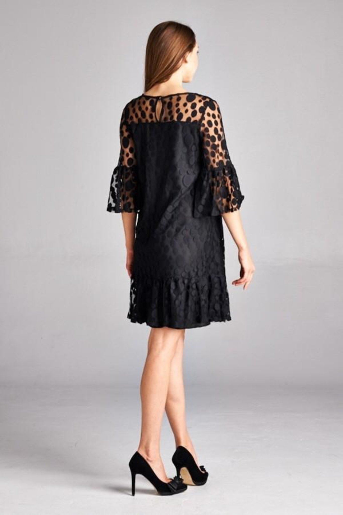 Polka Dot Lace Maternity Dress