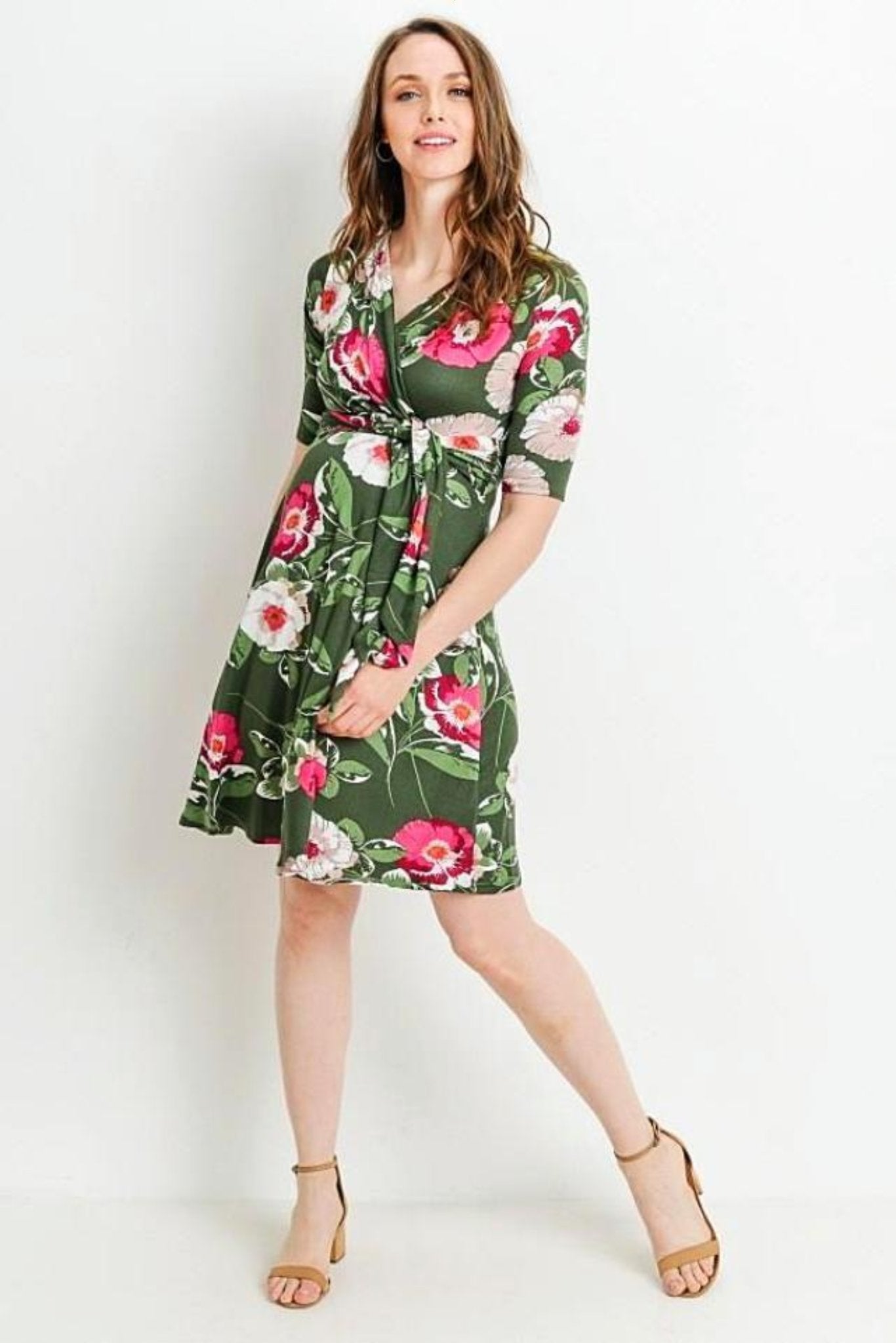 Olive Maternity & Nursing Dress
