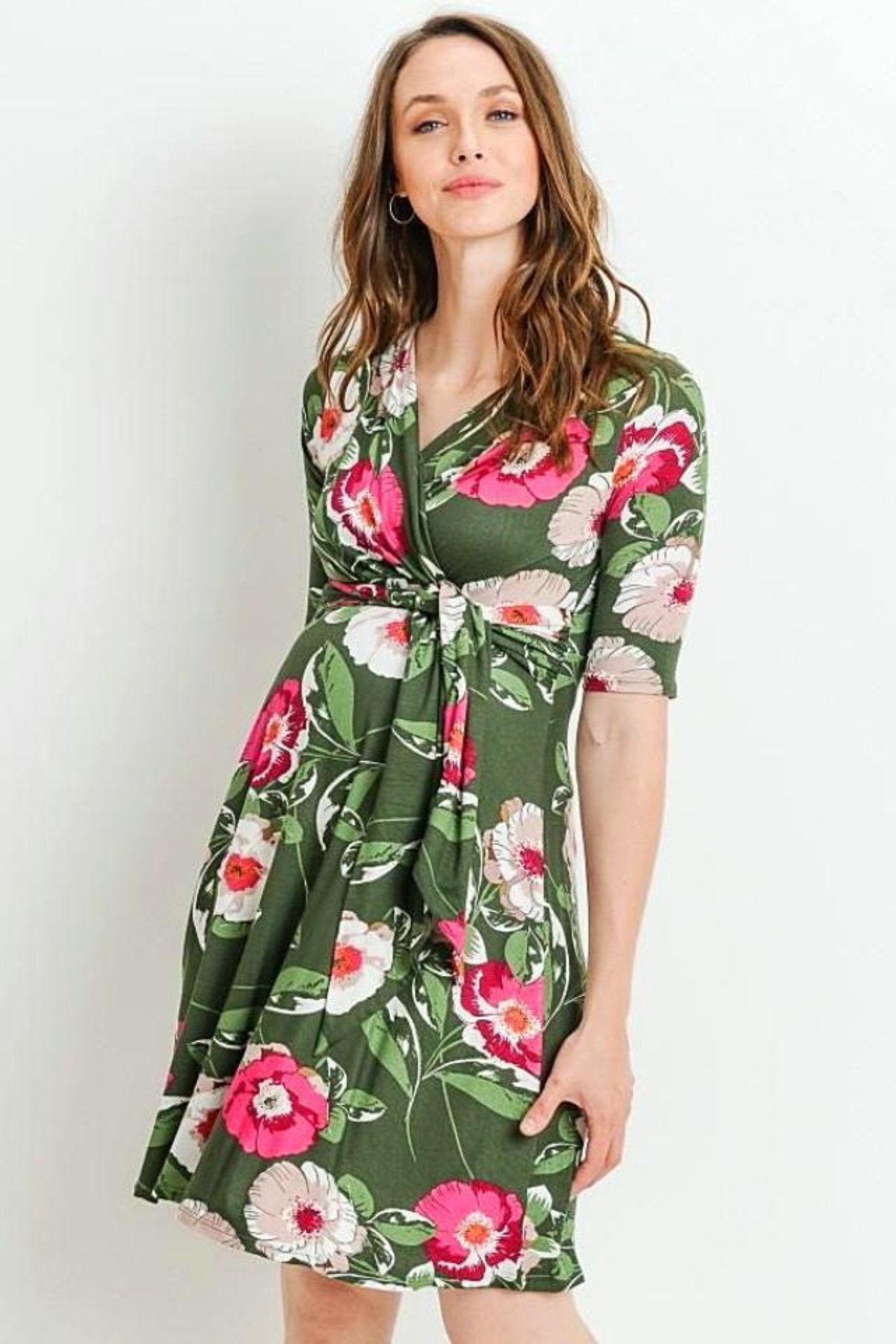 Olive Maternity & Nursing Dress