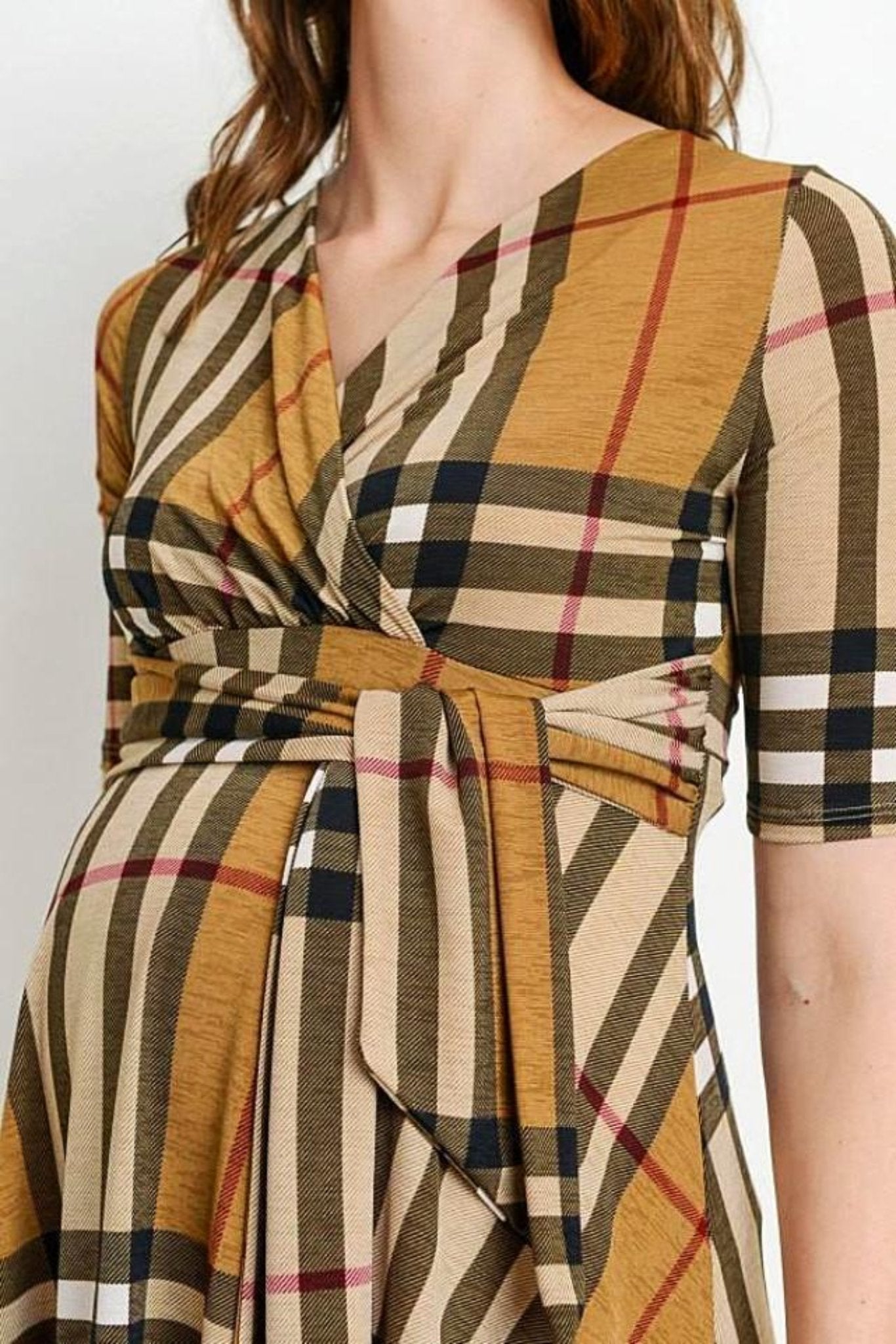 Taupe Maternity & Nursing dress