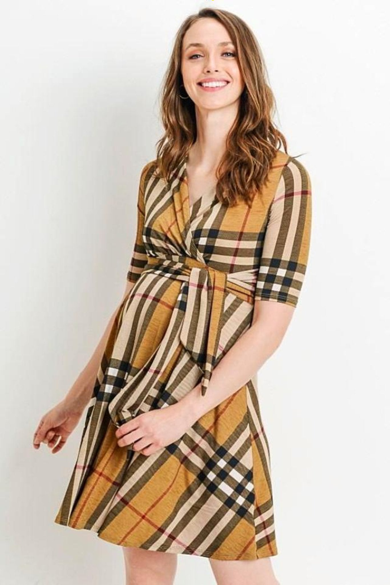 Taupe Maternity & Nursing dress