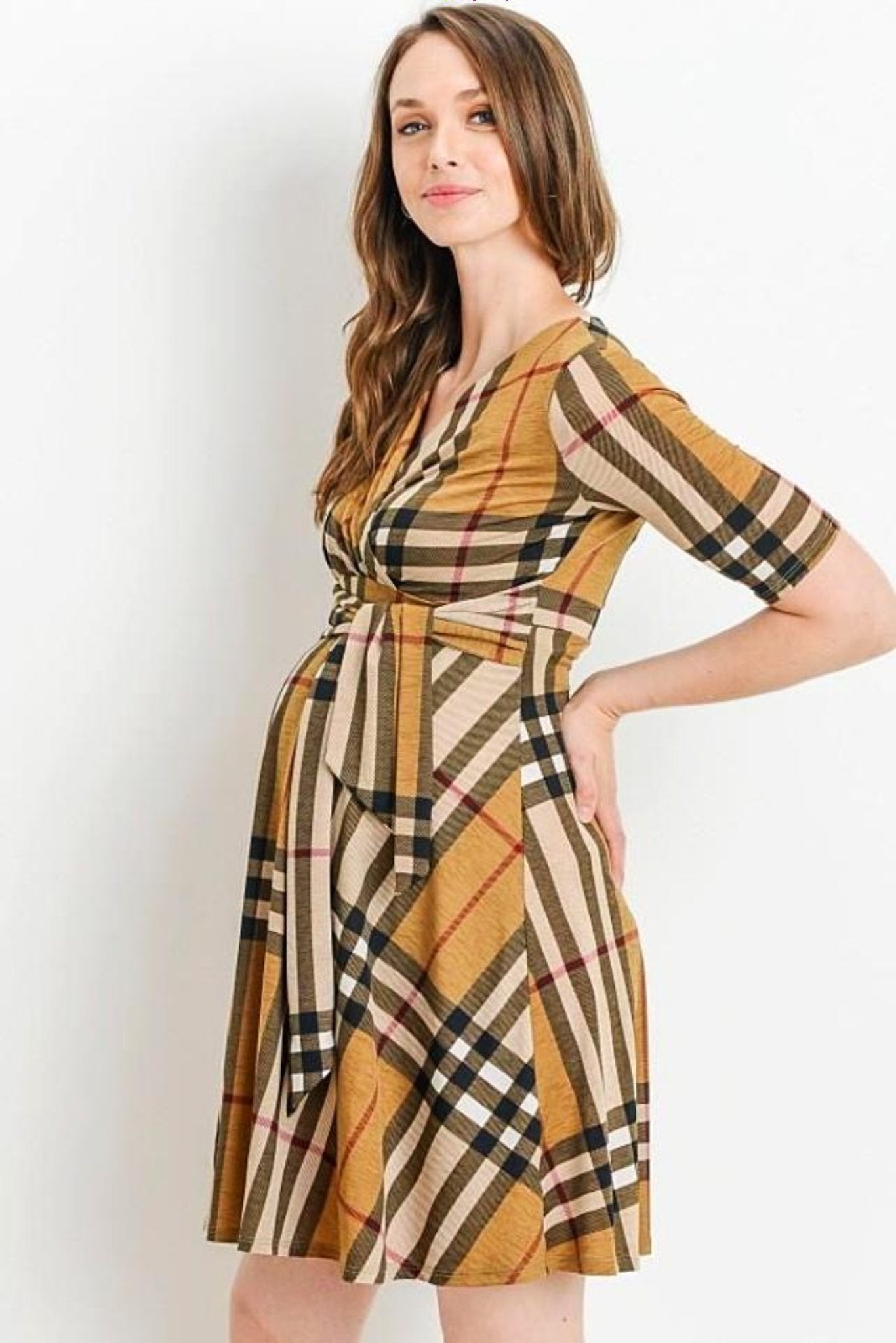 Taupe Maternity & Nursing dress