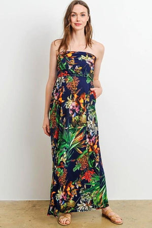 Maxi Tube Dress With Pocket