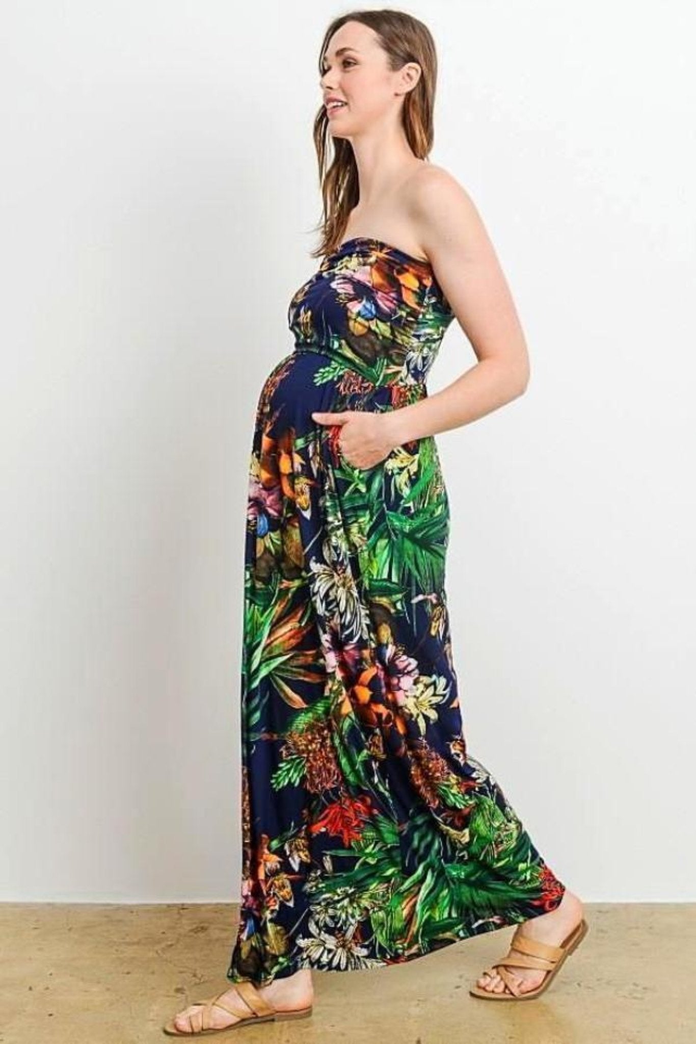 Maxi Tube Dress With Pocket