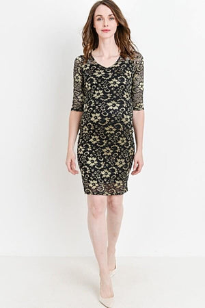 Lace Bodycon Maternity Dress