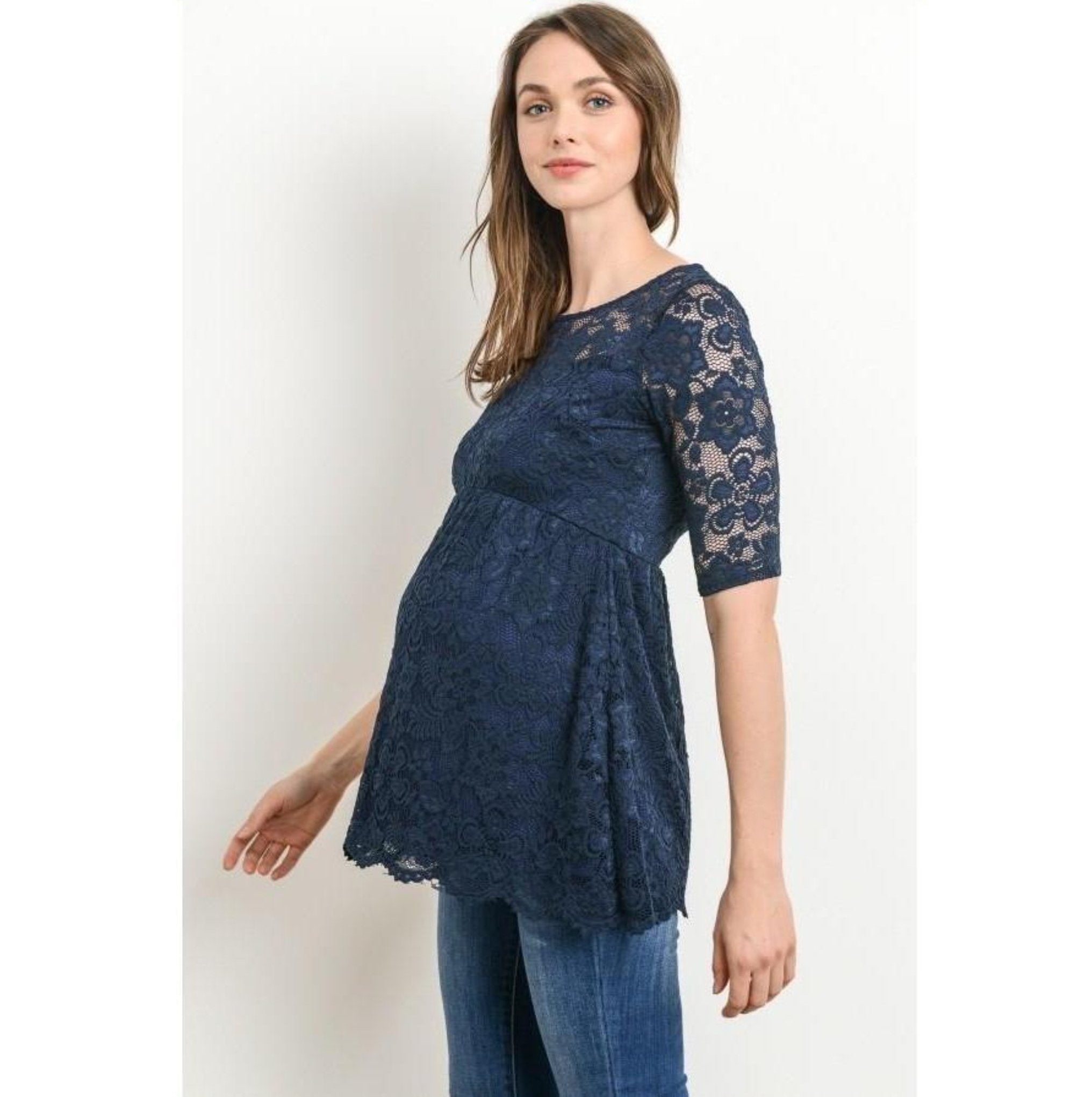 Lace Maternity Top - MaternityNBeyond