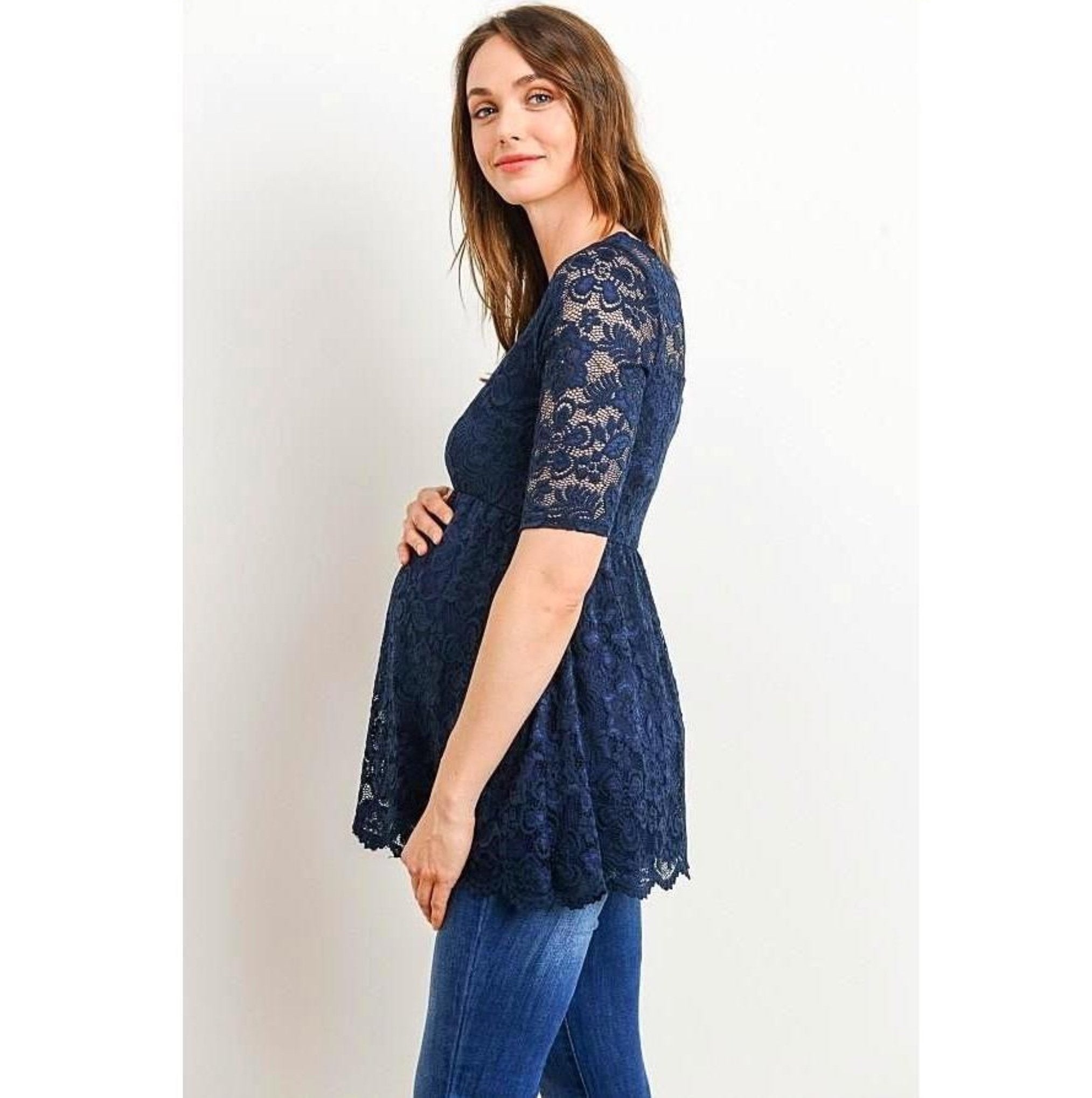Lace Maternity Top - MaternityNBeyond