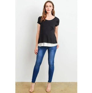 Double Layer Maternity and Nursing Top - MaternityNBeyond