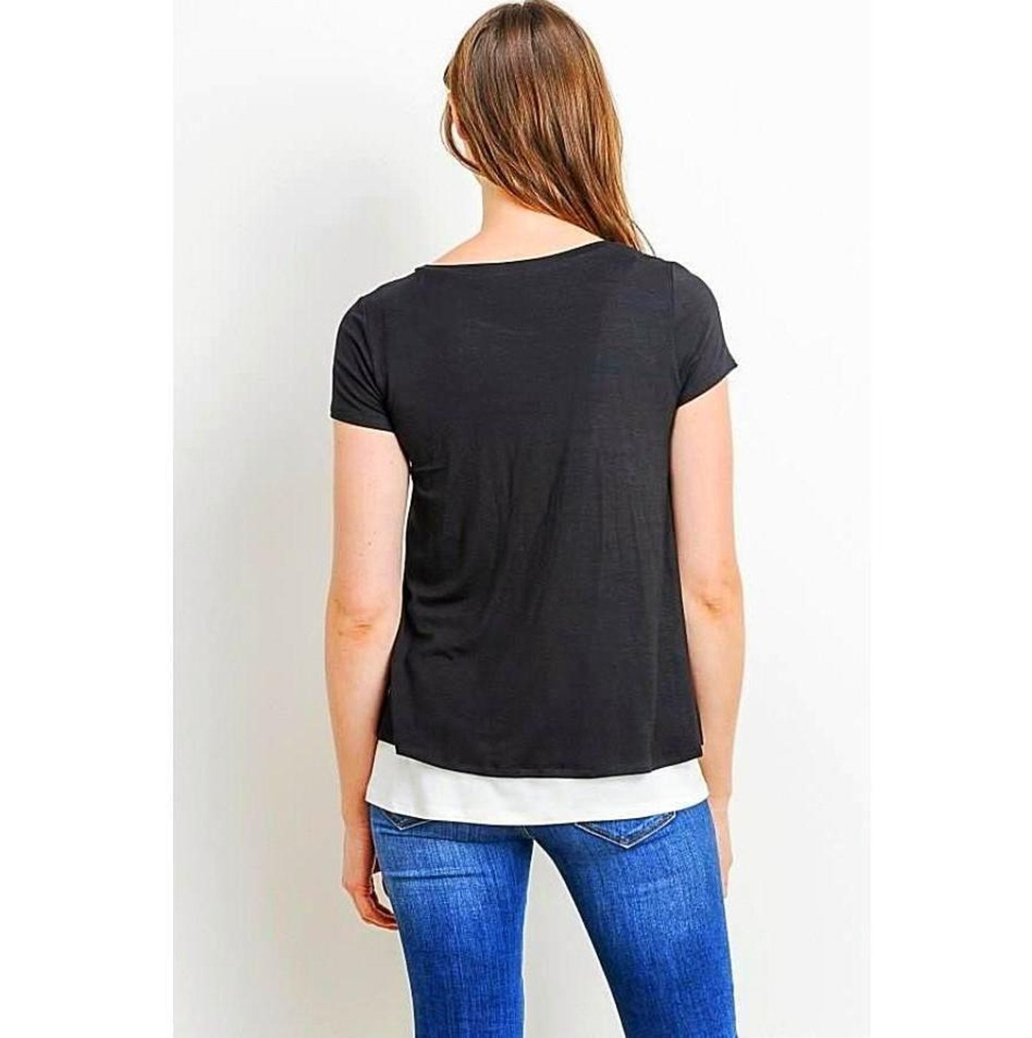 Double Layer Maternity and Nursing Top - MaternityNBeyond