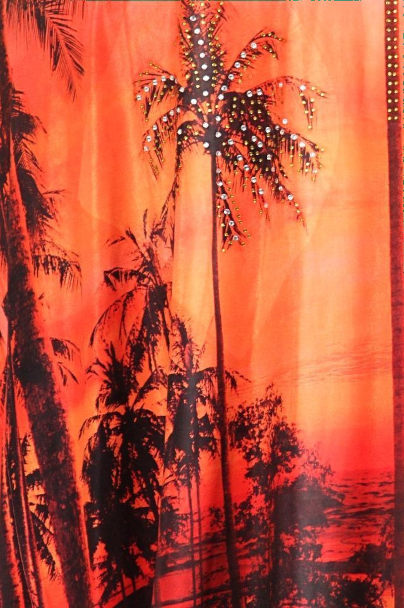 Palm Tree Print Maternity Babymoon Tank Dress