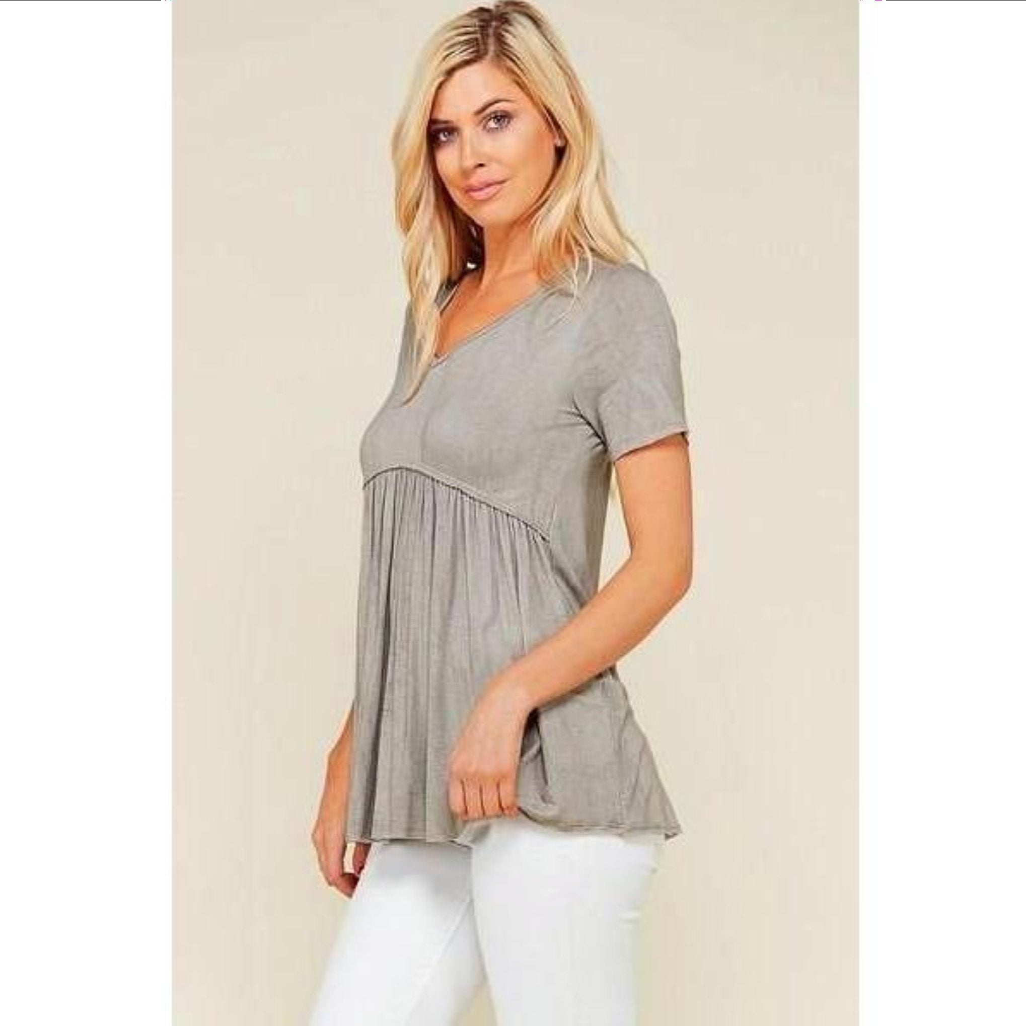 Short Sleeve Maternity Top - MaternityNBeyond