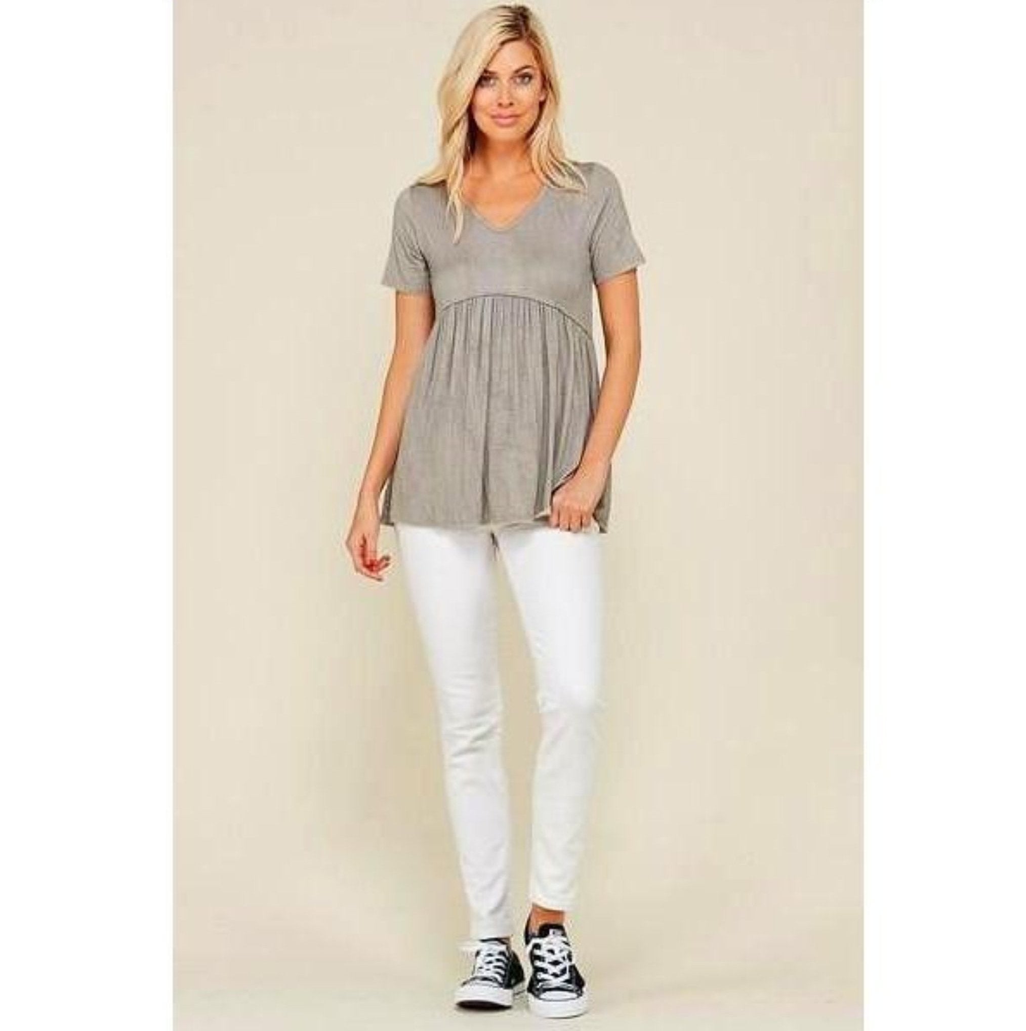 Short Sleeve Maternity Top - MaternityNBeyond
