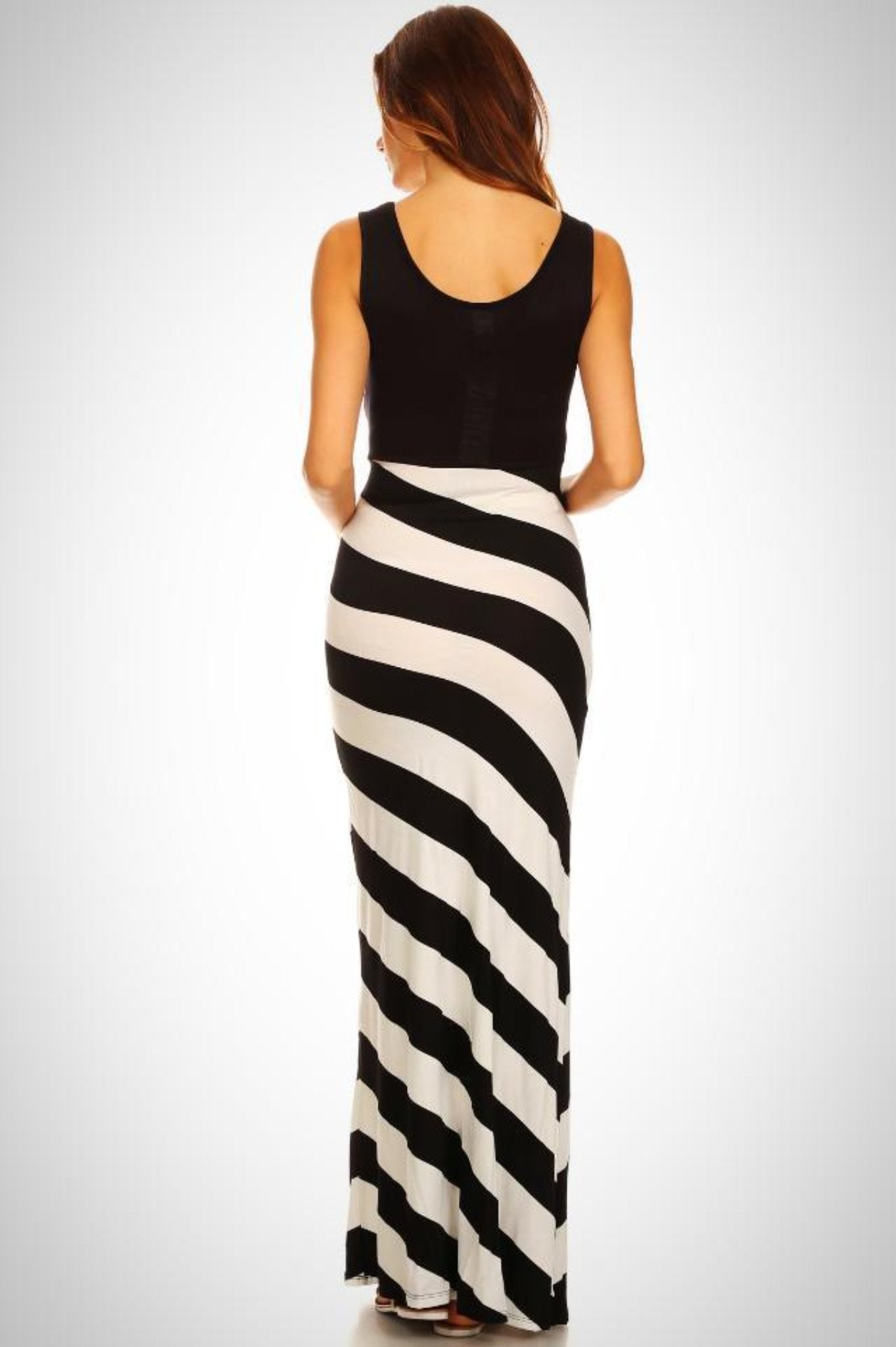 Striped Tank Maxi Maternity Dress