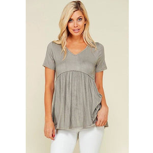 Grey Short Sleeve Maternity Top