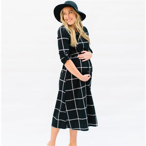 Casual Boho Chic Tie Maternity Dress