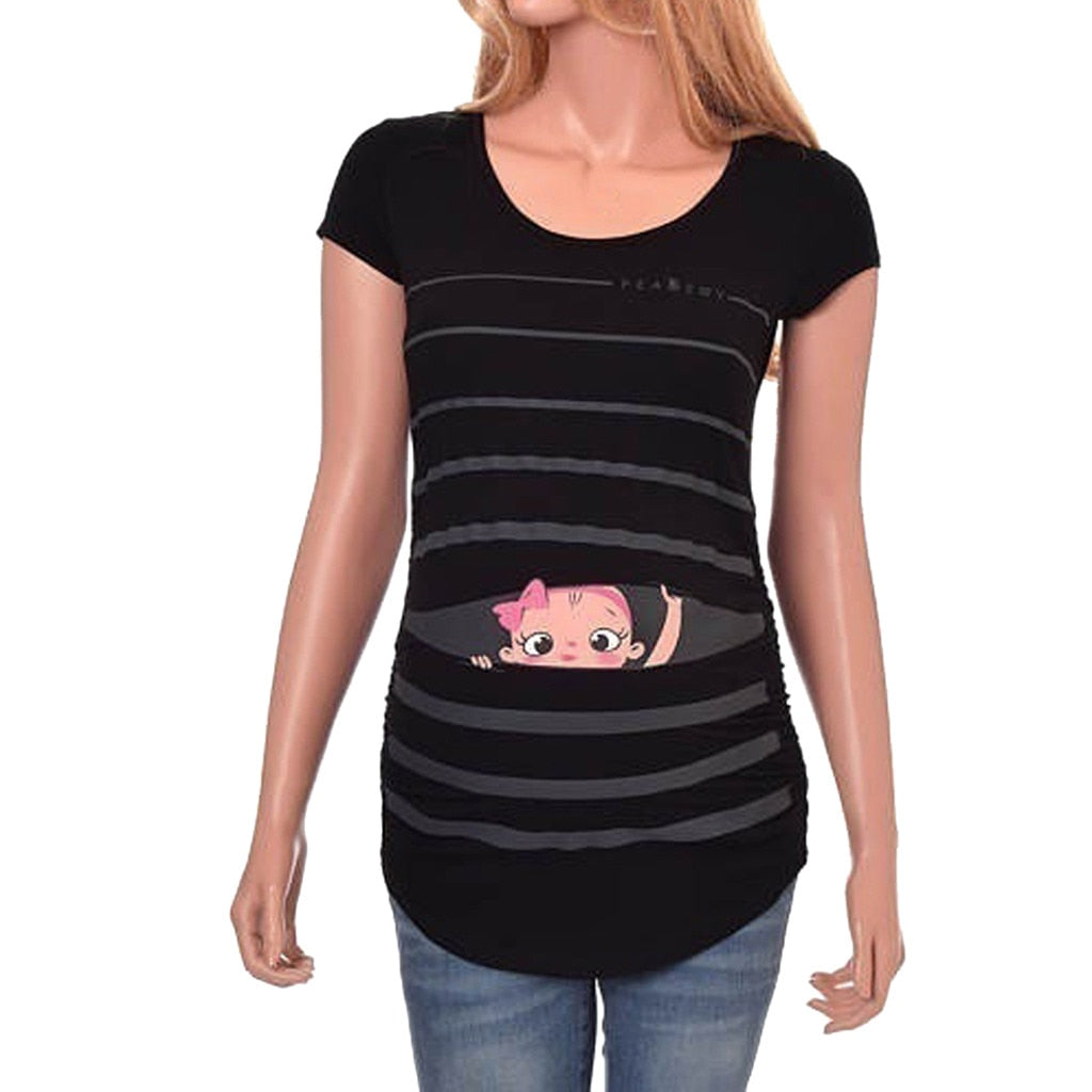 Peeking Baby Maternity Tee