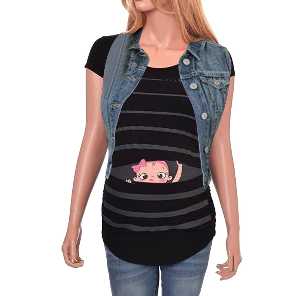 Peeking Baby Maternity Tee
