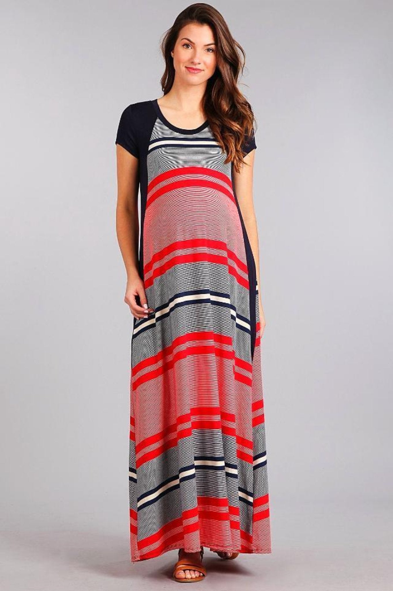 Striped Jersey Maternity Dress