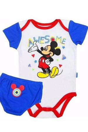Mickey Mouse Baby Onesie with Diaper Panty