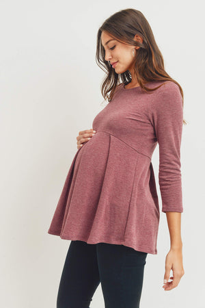 Maternity Top with Front Pleat