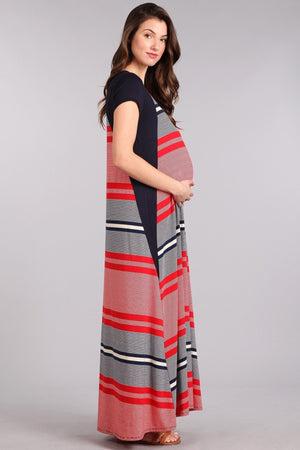 Striped Jersey Maternity Dress