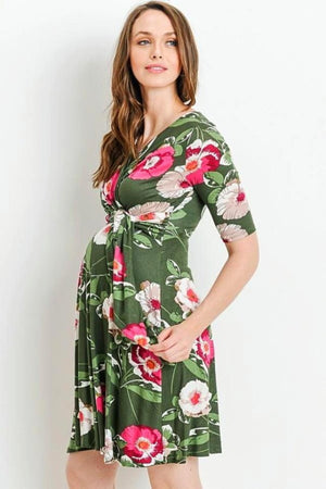 Olive Maternity & Nursing Dress