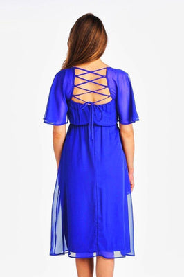 Chiffon Maternity Dress with Strap Open Back Chiffon Maternity Dress with Strap Open Back