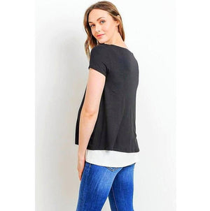 Double Layer Maternity and Nursing Top - MaternityNBeyond