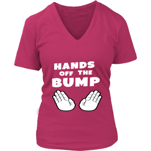 Hands off Bump Pregnancy V-Neck Shirt
