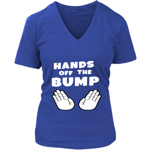Hands off Bump Pregnancy V-Neck Shirt