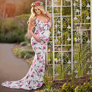 Floral Maternity Photoshoot Dress