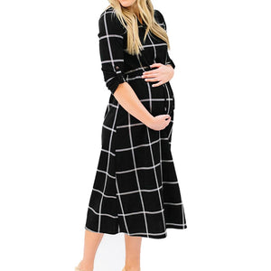 Casual Boho Chic Tie Maternity Dress