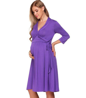 Maternity & Nursing 3/4 Sleeve Night Robe